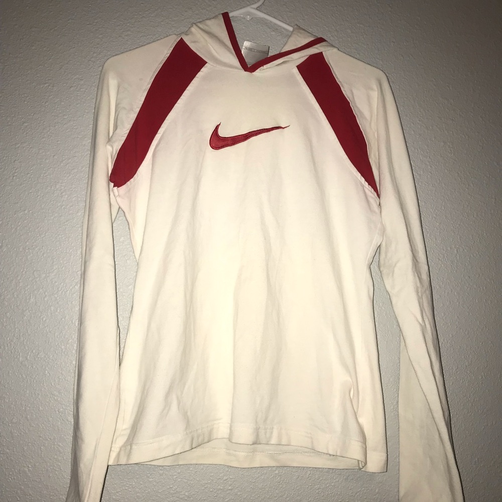 White & Red Nike Sweatshirt